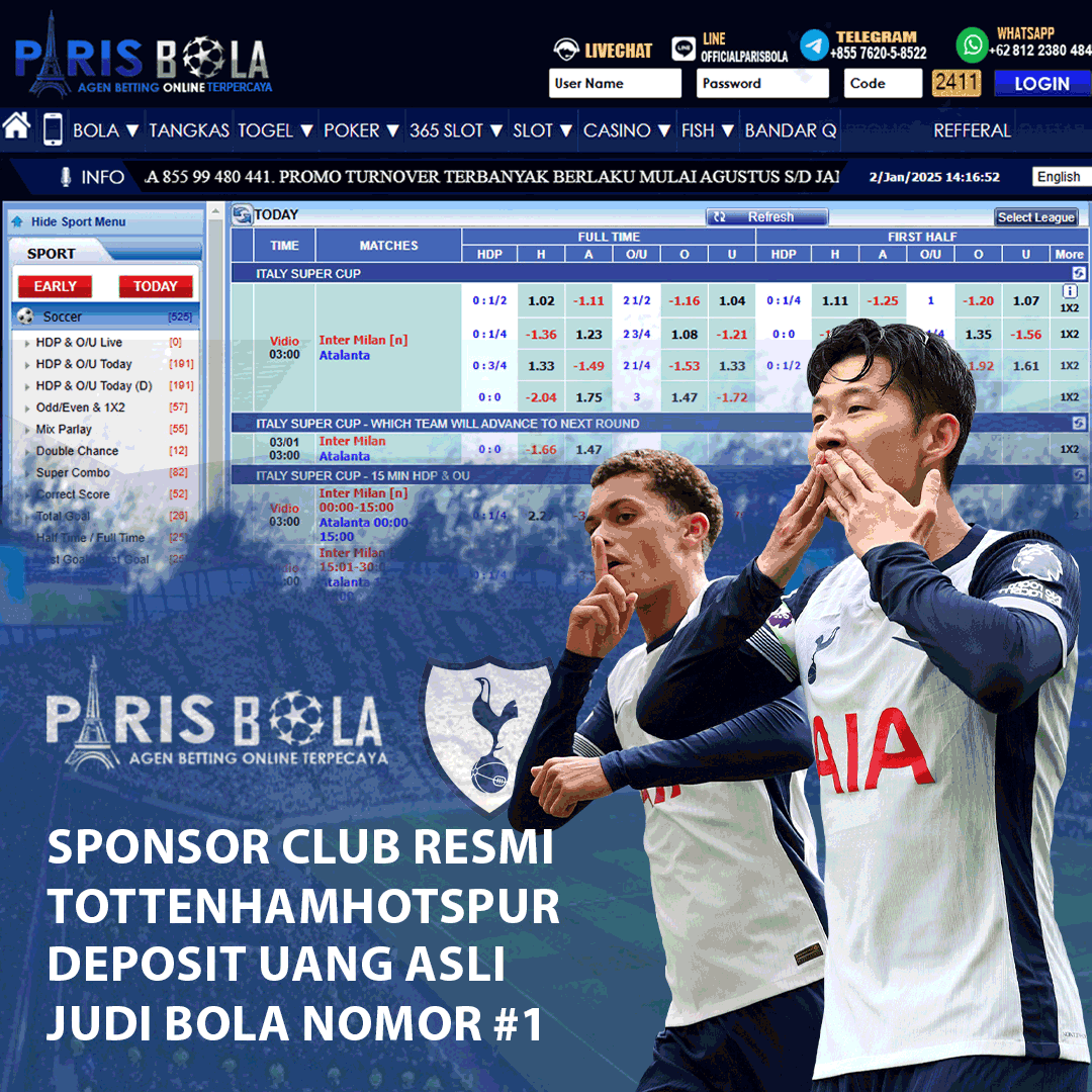 Parisbola: Daftar Bandar Bola Sponsor Club Eropa Tottenhamhotspur